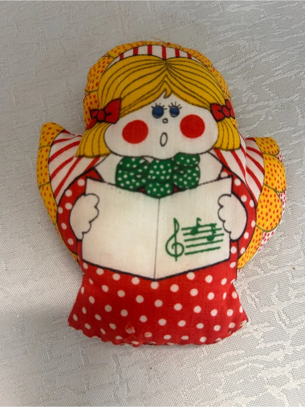 Retro 70s 80s Cut Sew Fabric Pillow Ornaments Folk Art Calico Country Lot of 5